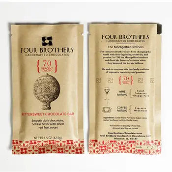 1.5 oz. 70% Bittersweet Chocolate Bar
