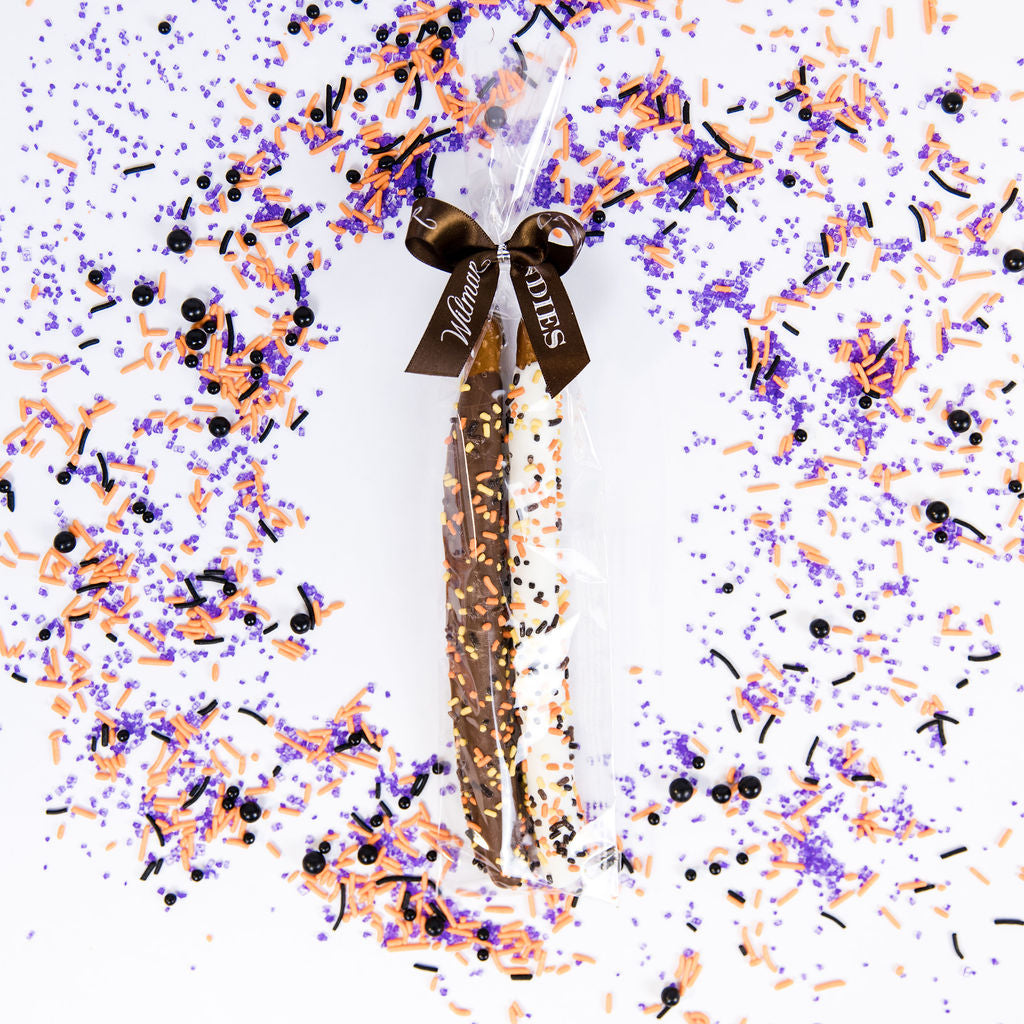 Pretzel 2 pack - Spooky Sprinkles Brown Bow