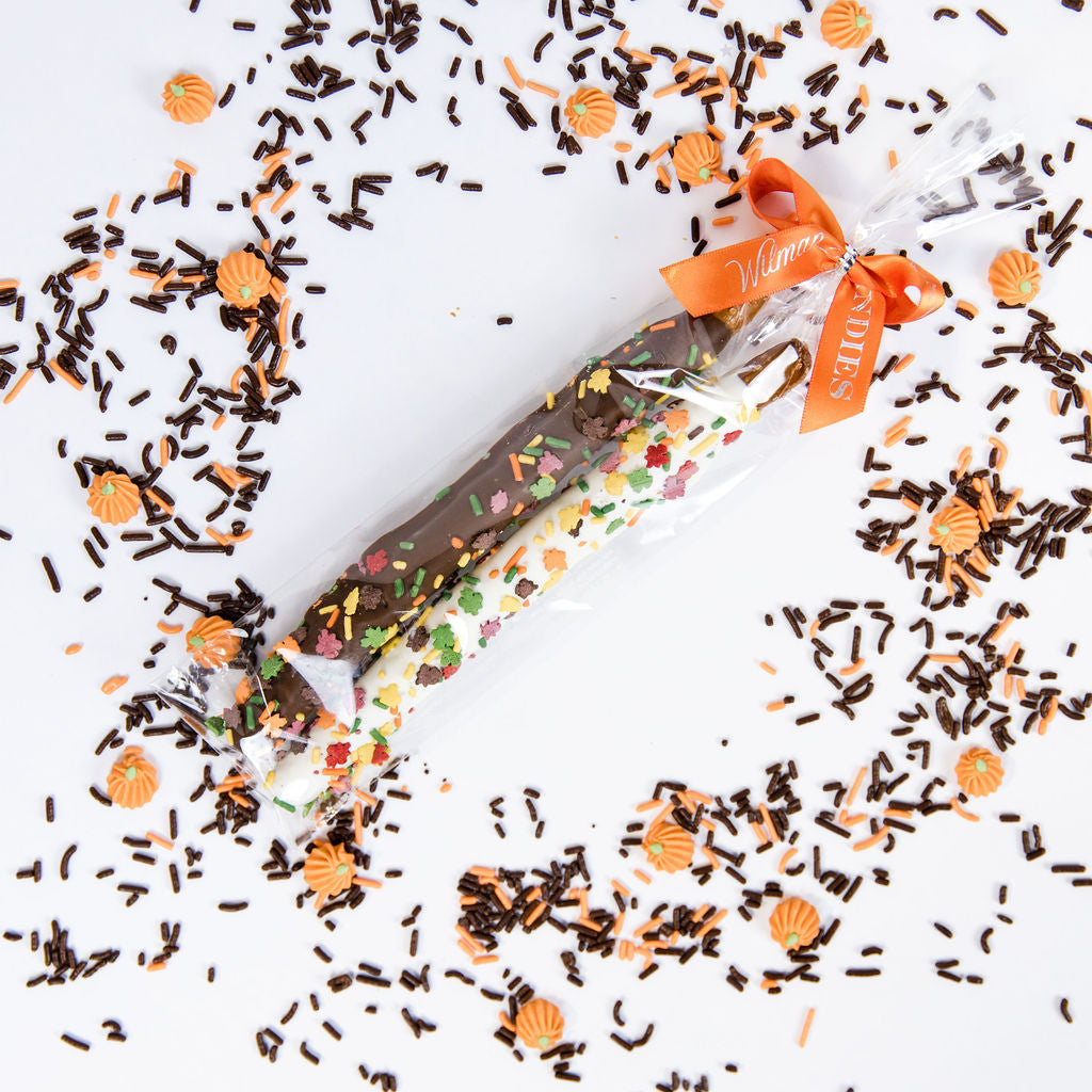 Pretzel 2 pack - Autumn Sprinkles Orange Bow