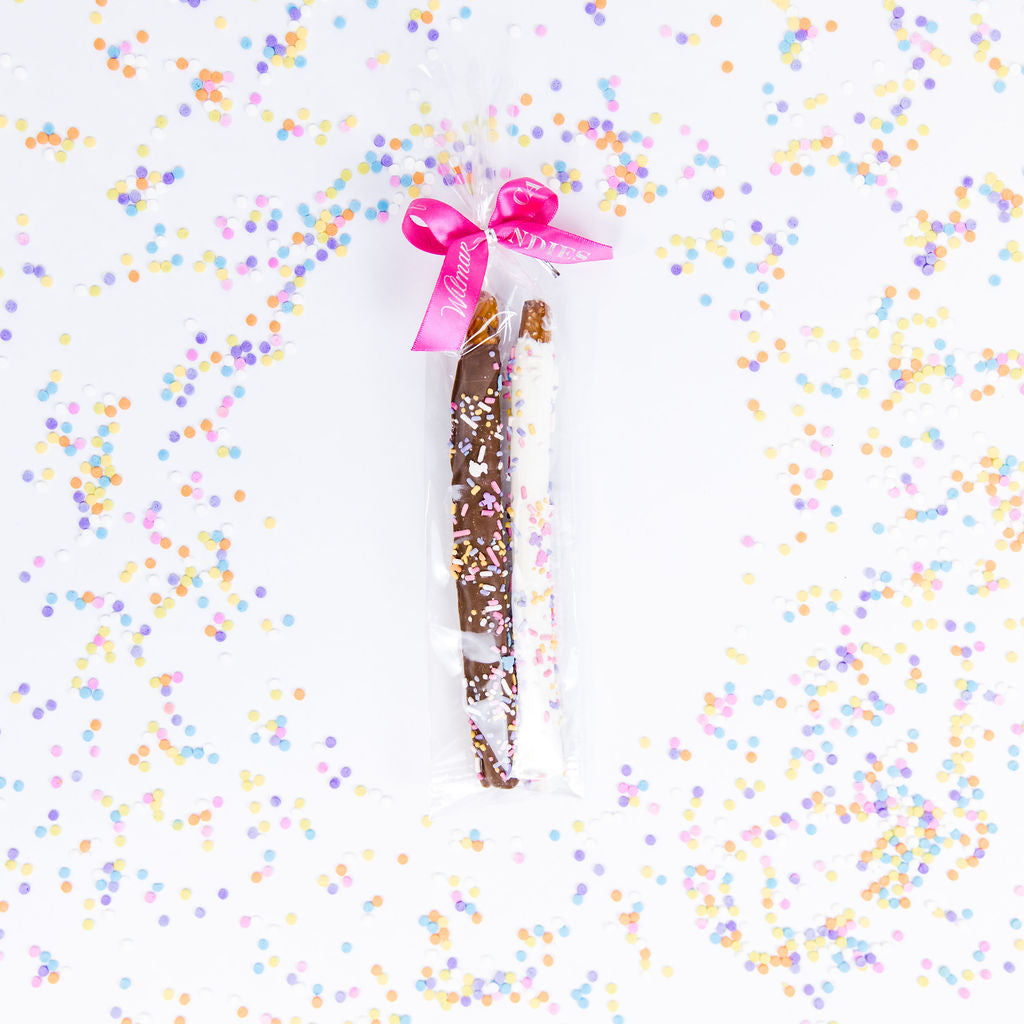 Pretzel 2 pack - Spring Sprinkle Pink Bow