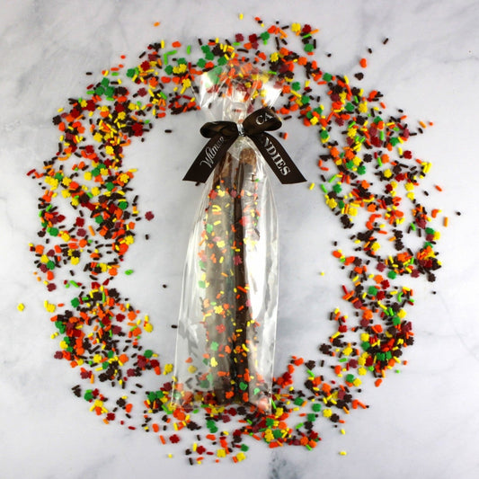 Pretzel 2 pack - Chocolate Autumn Sprinkles Brown Bow