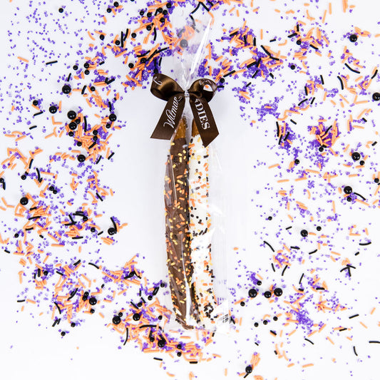 Pretzel 2 pack - Spooky Sprinkles Brown Bow