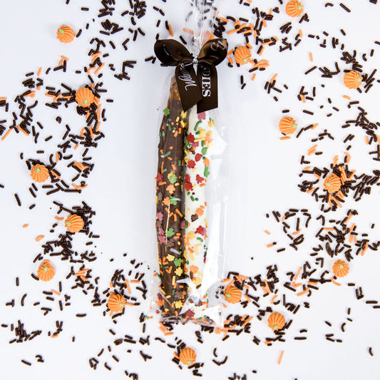 Pretzel 2 pack - Autumn Sprinkles Brown Bow