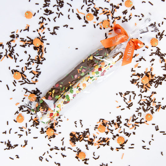 Pretzel 2 pack - Autumn Sprinkles Orange Bow