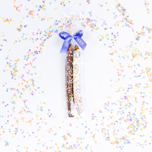 Pretzel 2 pack - Spring Sprinkle Purple Bow
