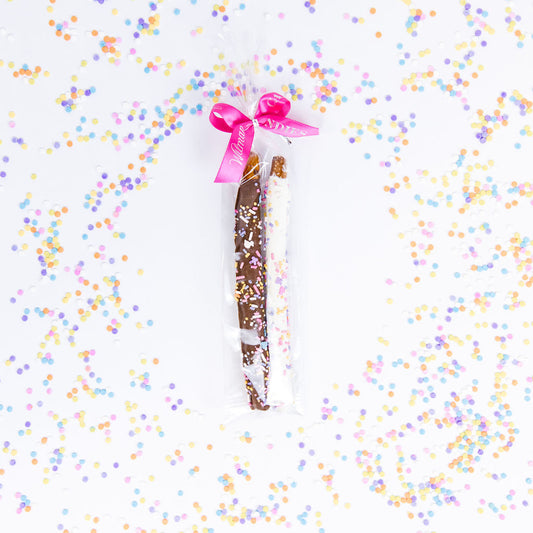 Pretzel 2 pack - Spring Sprinkle Pink Bow