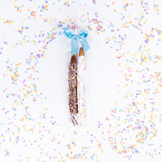 Pretzel 2 pack - Spring Sprinkle Blue Bow